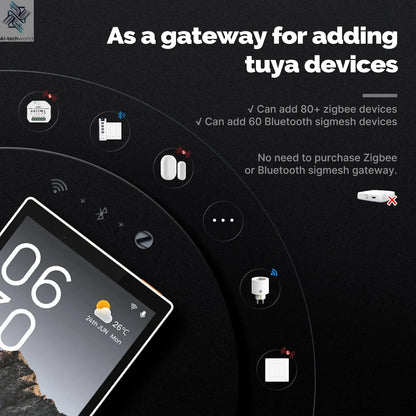 5" Touch Screen Alexa Gateway Control Panel - WiFi Smart, ZigBee, Voice & Scene Control Ai-TechWorld