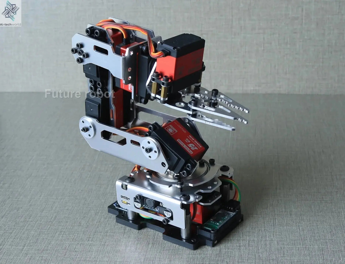 6 Dof Robot Arm Clamp Claw APP RC Control Metal Mechanical Robotics with Digital Servos for Arduino DIY Kit Programmable Robot Ai-TechWorld 