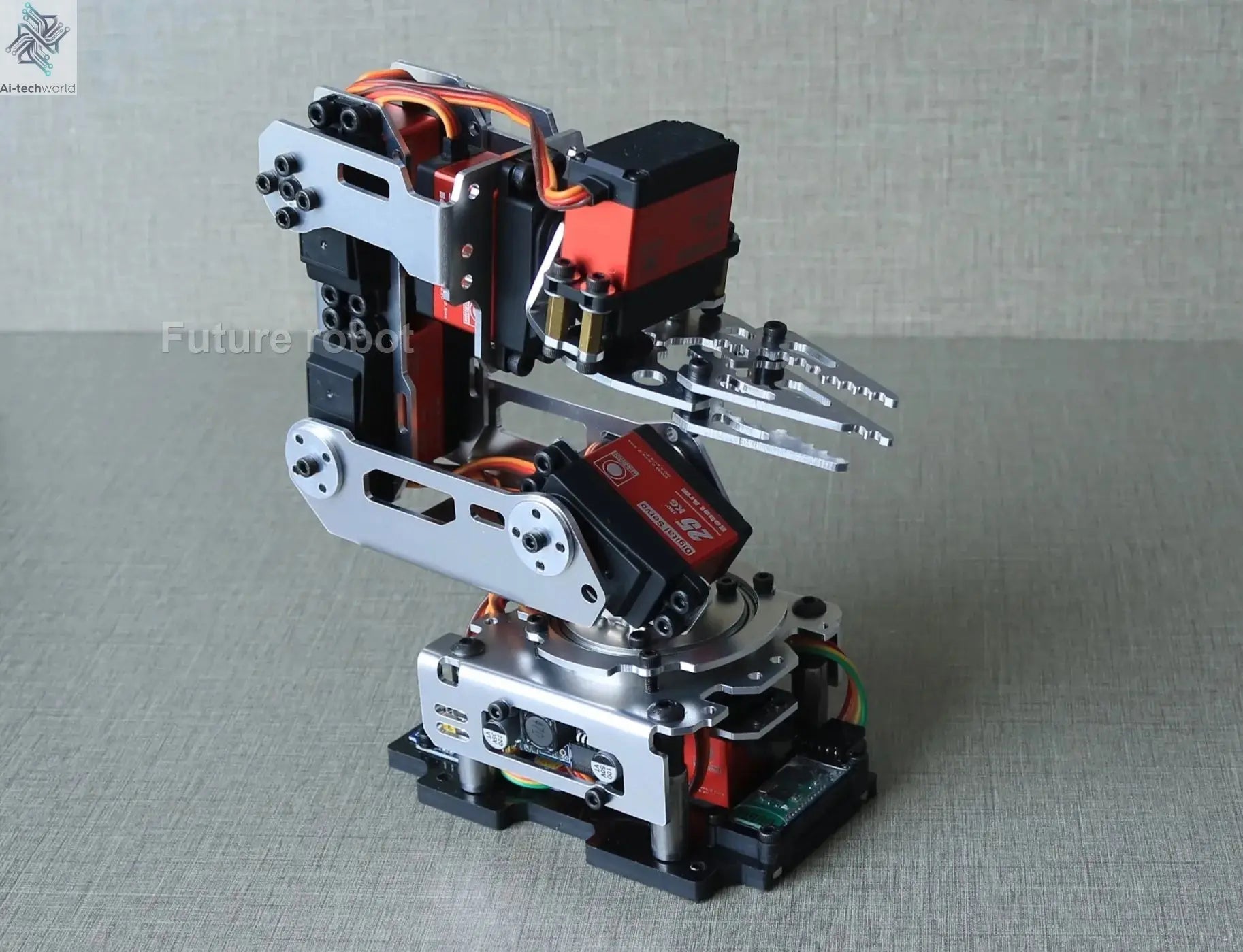 6 Dof Robot Arm Clamp Claw APP RC Control Metal Mechanical Robotics with Digital Servos for Arduino DIY Kit Programmable Robot Ai-TechWorld 