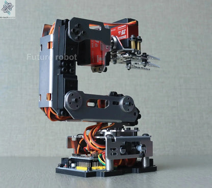 6 Dof Robot Arm Clamp Claw APP RC Control Metal Mechanical Robotics with Digital Servos for Arduino DIY Kit Programmable Robot Ai-TechWorld 