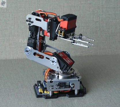 6 Dof Robot Arm Clamp Claw APP RC Control Metal Mechanical Robotics with Digital Servos for Arduino DIY Kit Programmable Robot Ai-TechWorld 