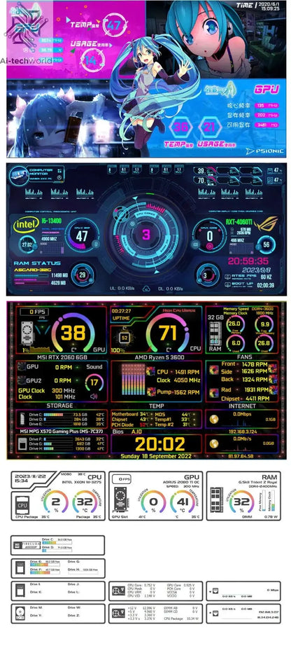 6.5 Inch AMOLED Flexible Display 360 Water Cooled Curved Screen Chassis Monitoring Secondary Monitor 3D Video 2k Bendable Ai-TechWorld 