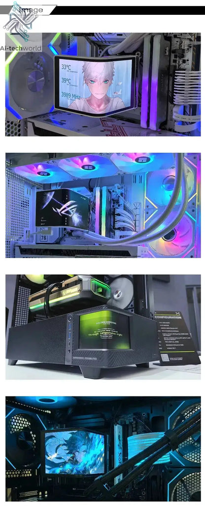 6.5 Inch AMOLED Flexible Display 360 Water Cooled Curved Screen Chassis Monitoring Secondary Monitor 3D Video 2k Bendable Ai-TechWorld 