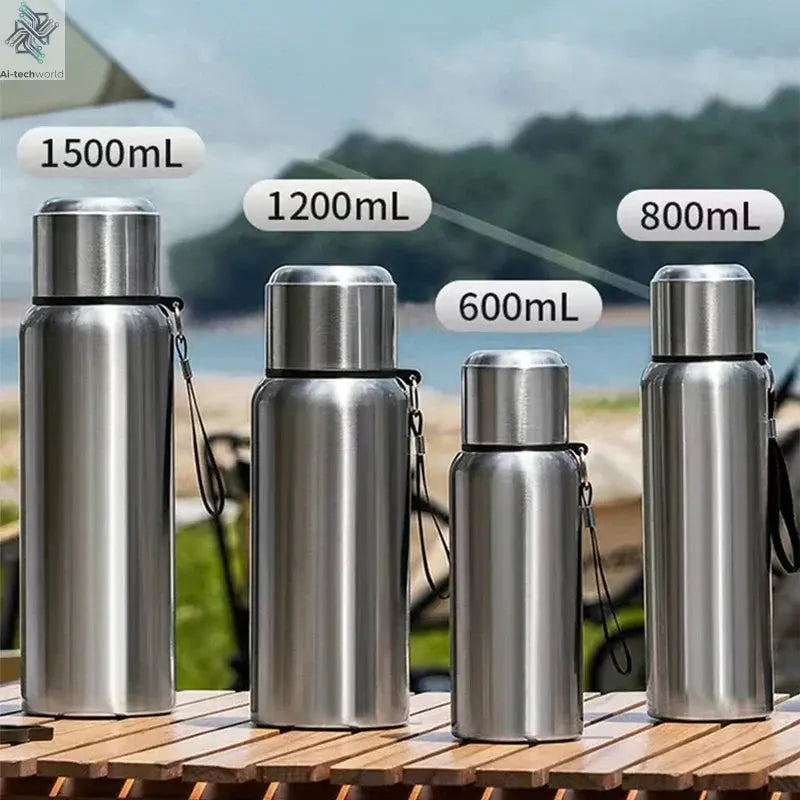 600-1500ml 316 Stainless Steel Thermos Bottle LED Temperature Display  Thermal Mug Vacuum Flask Water Bottle For Outdoor Camping Ai-TechWorld 
