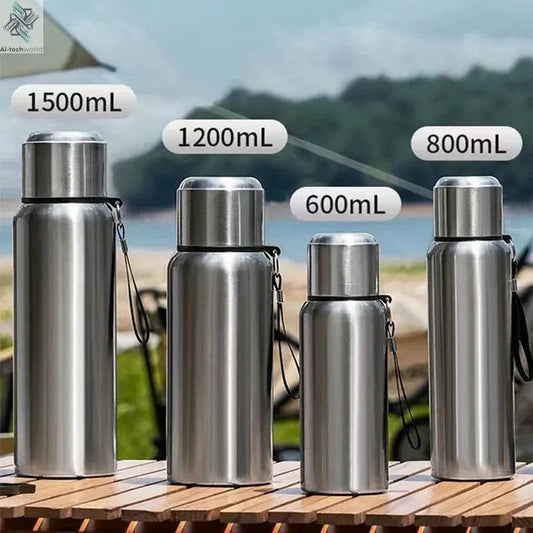 600-1500ml 316 Stainless Steel Thermos Bottle LED Temperature Display  Thermal Mug Vacuum Flask Water Bottle For Outdoor Camping Ai-TechWorld 