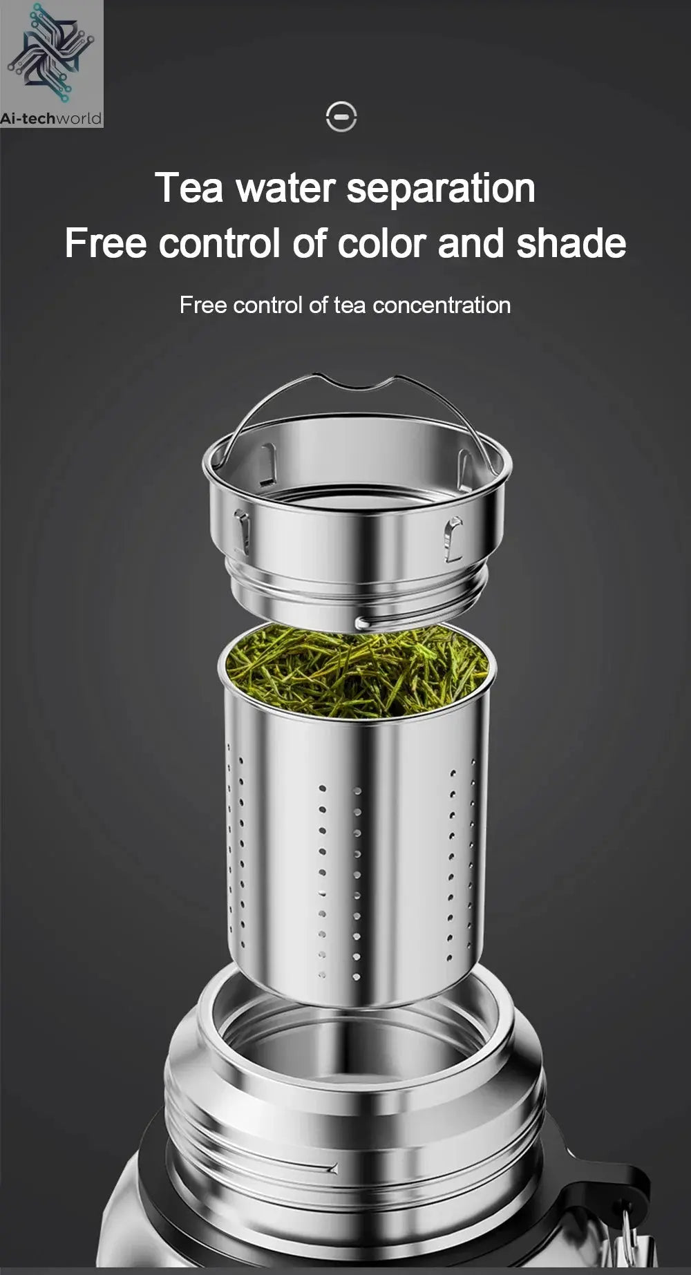 600-1500ml 316 Stainless Steel Thermos Bottle LED Temperature Display  Thermal Mug Vacuum Flask Water Bottle For Outdoor Camping Ai-TechWorld 