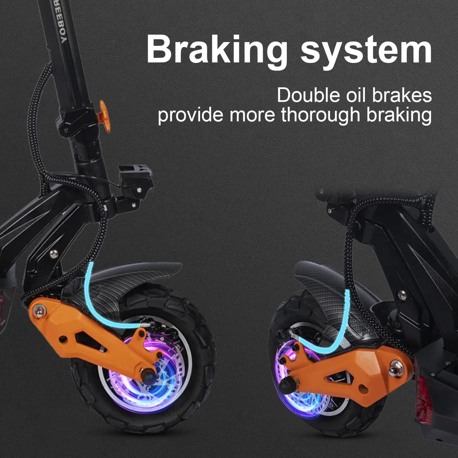 6000W Fast Electric Scooter for Adult,Daul Motor 50mph,60V 30Ah,11'' Off Road Tires,55miles Range,Sport Folding eScooter Ai-TechWorld 