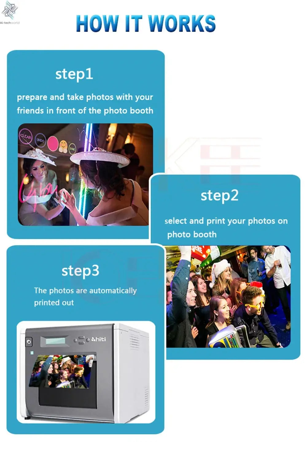 65 inch Magic Mirror Photo Booth 32in Touch Screen Built-in Mini PC Portable Mirror Photo Booth Selfie Machine for Partys Events - Ai-TechWorld