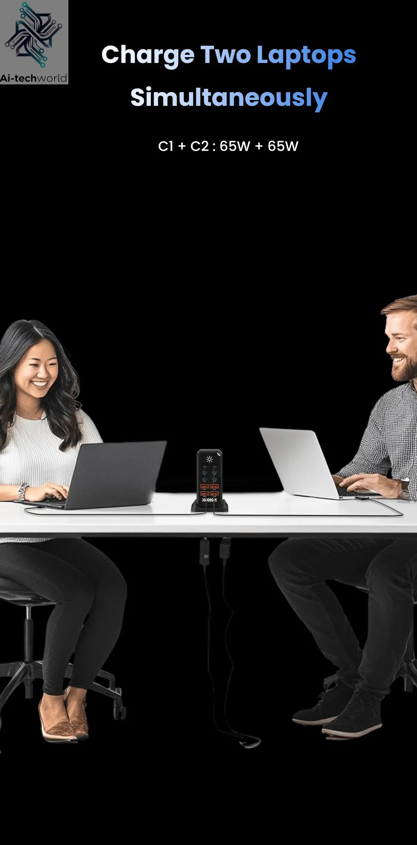 660W GaN USB Charger Station 10 Port Desktop Fast USB Type C Charger 140W PD3.1 PPS Quick Charger For Macbook iPhone 16 Samsung Ai-TechWorld 