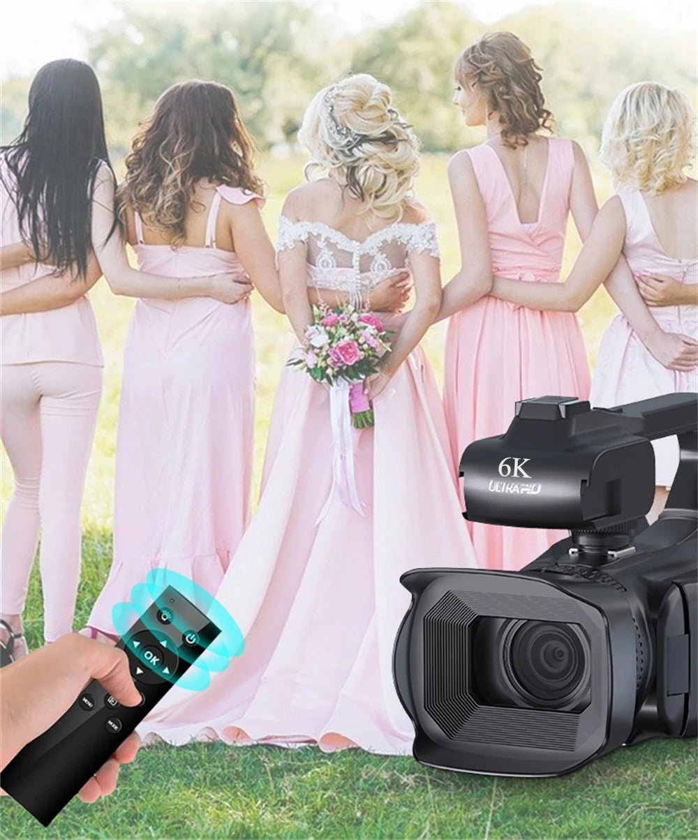 6K Ultra HD Professional Video Cameras for Photography 18X Digital Zoom YouTube Live Streaming Camcorders 64MP Vlogging Recorder Ai-TechWorld