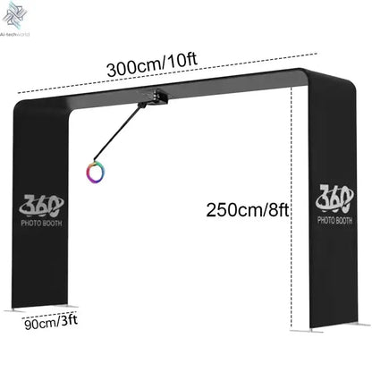 7-15ppl Portable photo booth 360 selfie overhead 360 photo booth automatic with ring light,Free Logo,for parties wedding event Ai-TechWorld 