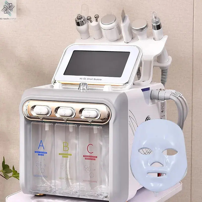 7 in 1 Aqua Peeling H2O2 Facial Machine Hydra Water Dermabrasion Skin Scrubber Peel Oxygen Jet Facial Machine Ai-TechWorld 