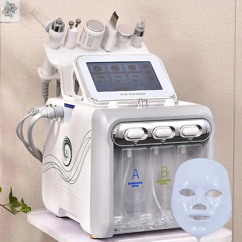 7 in 1 Aqua Peeling H2O2 Facial Machine Hydra Water Dermabrasion Skin Scrubber Peel Oxygen Jet Facial Machine Ai-TechWorld 