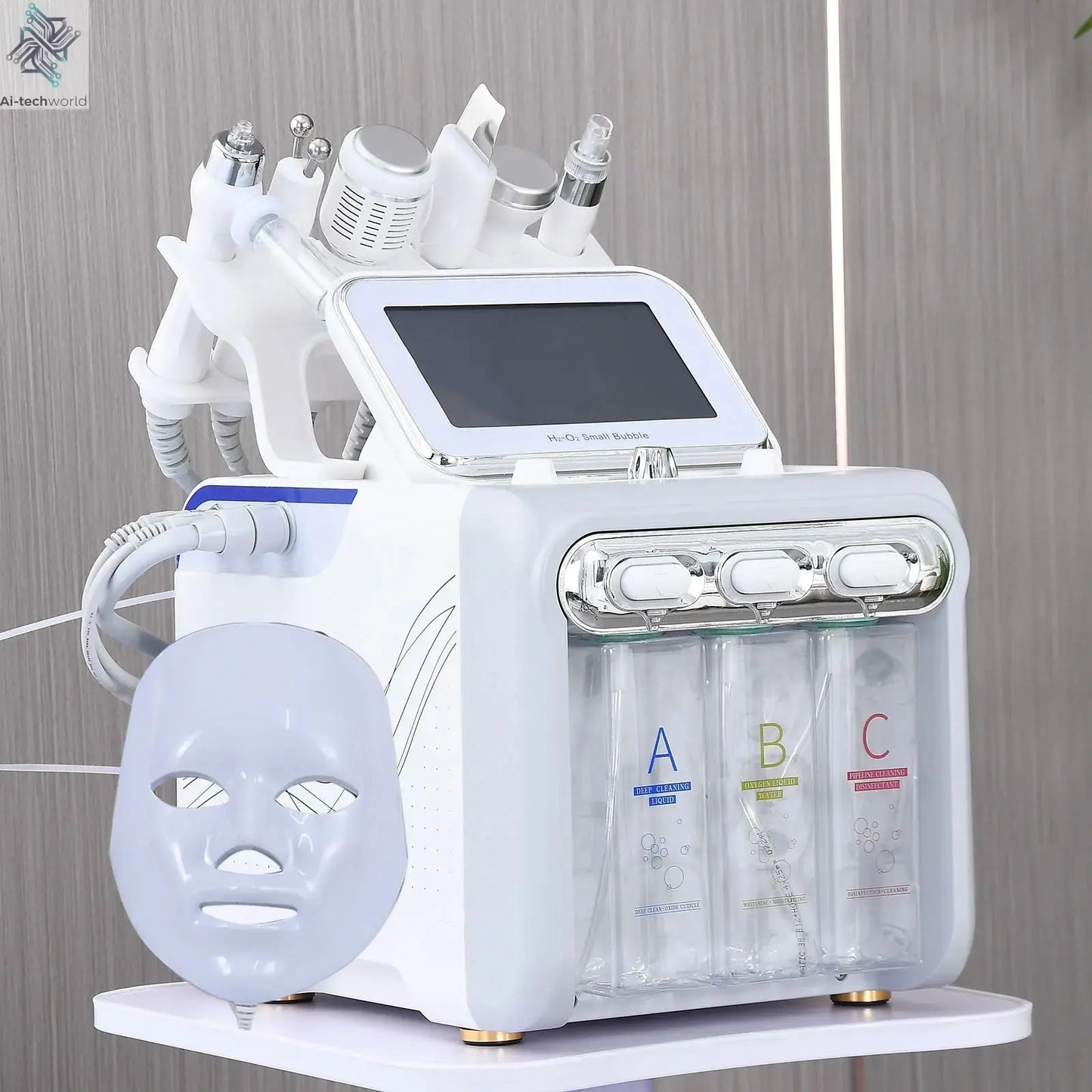 7 in 1 Aqua Peeling H2O2 Facial Machine Hydra Water Dermabrasion Skin Scrubber Peel Oxygen Jet Facial Machine Ai-TechWorld 