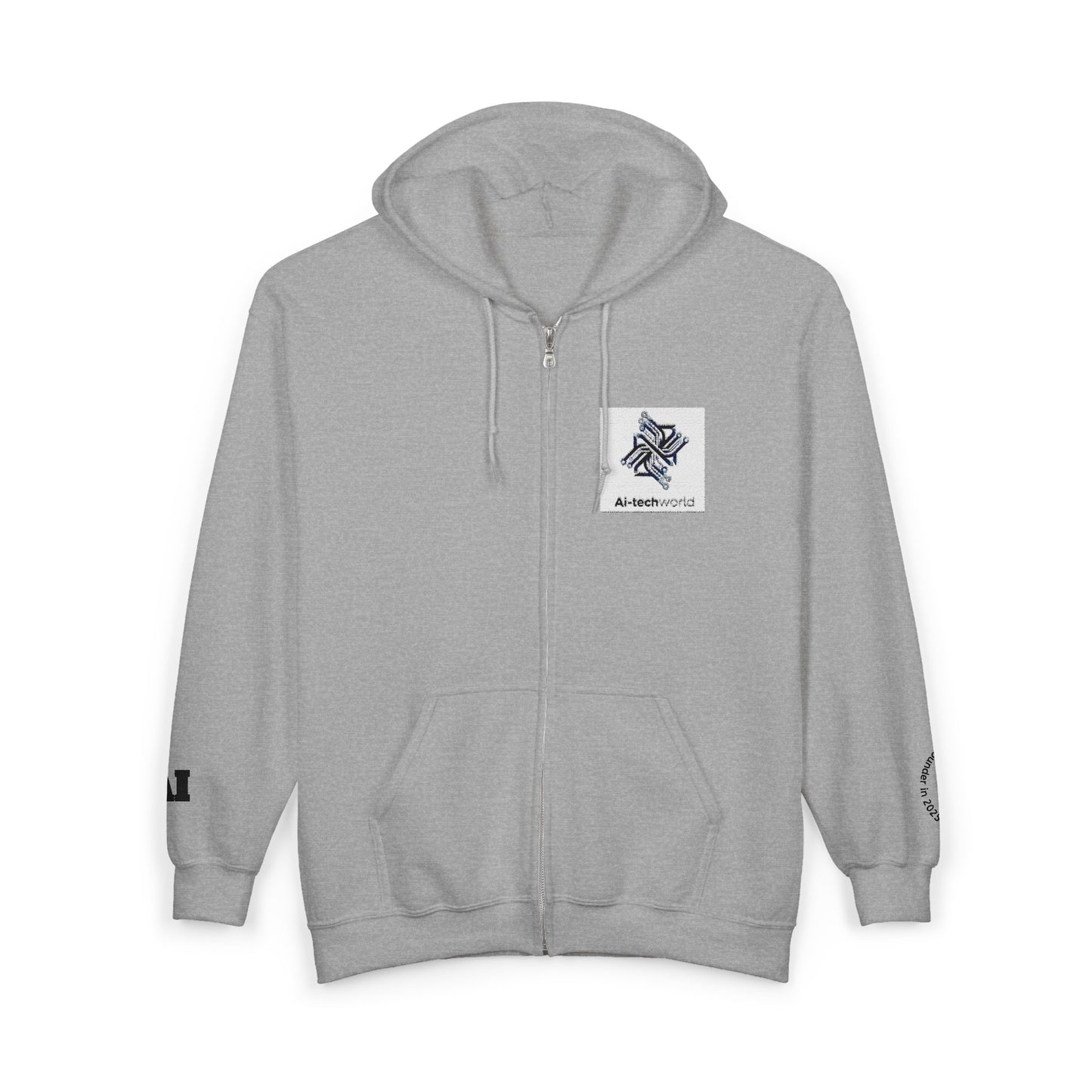Stylish Graphic Zip Hoodie for Comfort Lovers, Cozy Outwear for All Seasons, Perfect for Gifting, Casual Wear, Art-Inspired Fashion Printify 