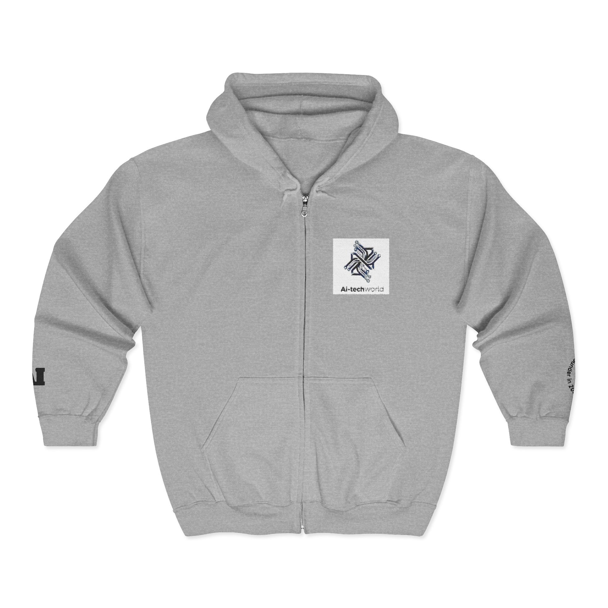 Stylish Graphic Zip Hoodie for Comfort Lovers, Cozy Outwear for All Seasons, Perfect for Gifting, Casual Wear, Art-Inspired Fashion Printify 
