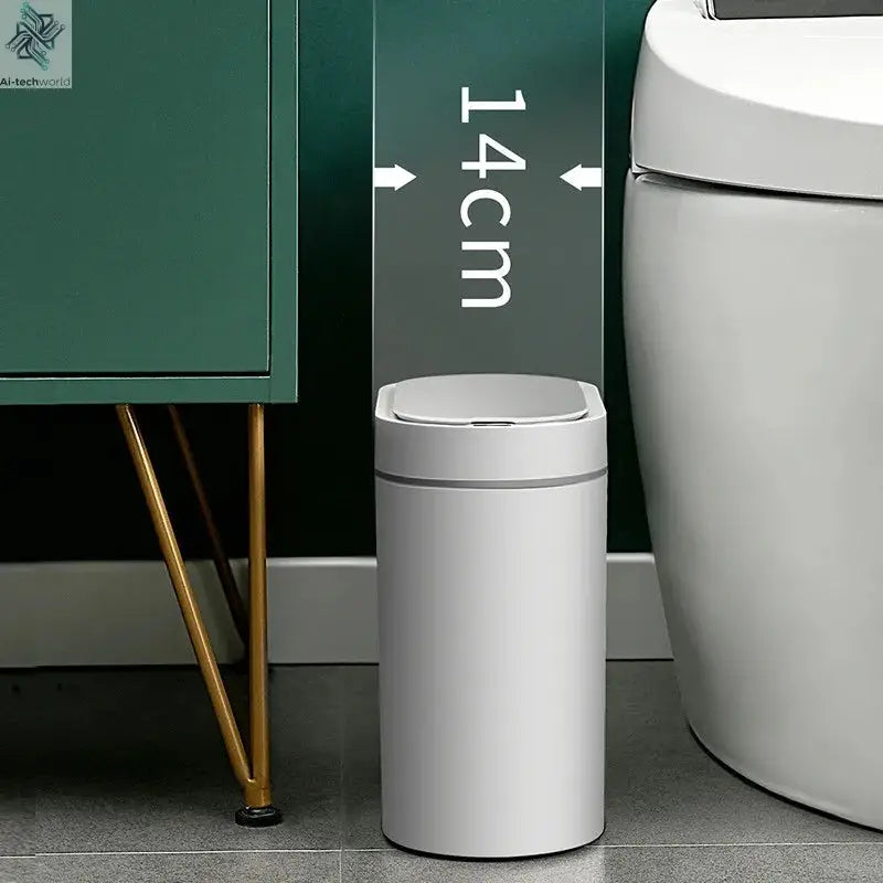 7L Automatic Sensor Trash Can Electronic Smart Household Bathroom Toilet Waterproof Narrow Dustbin Kitchen Induction Garbage Bin - Ai-TechWorld