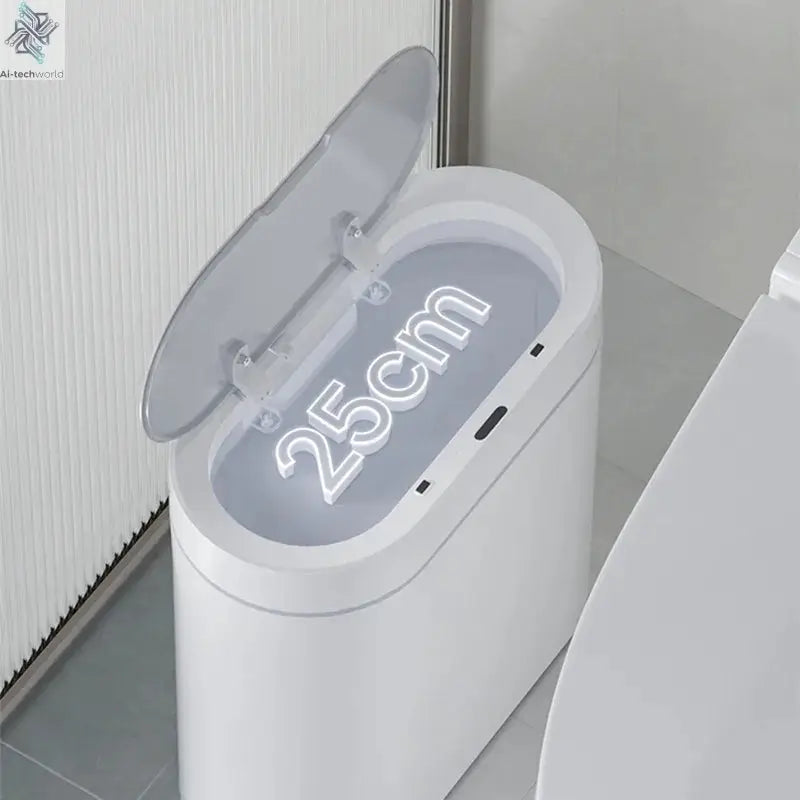 7L Automatic Sensor Trash Can Electronic Smart Household Bathroom Toilet Waterproof Narrow Dustbin Kitchen Induction Garbage Bin - Ai-TechWorld