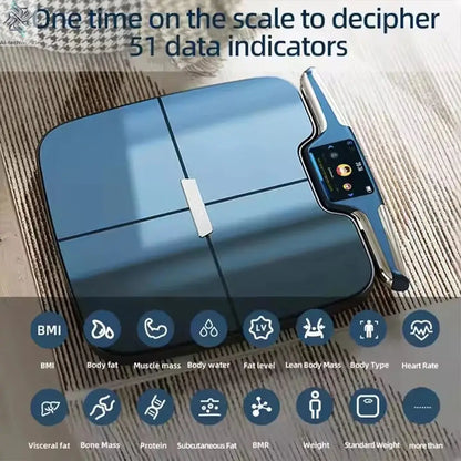 8 Electrodes Digital Smart WIFI Scale for Body Weight Fat Accurate BMI Muscle Mass 28 Body Composition Health Analyzer with App - Ai-TechWorld