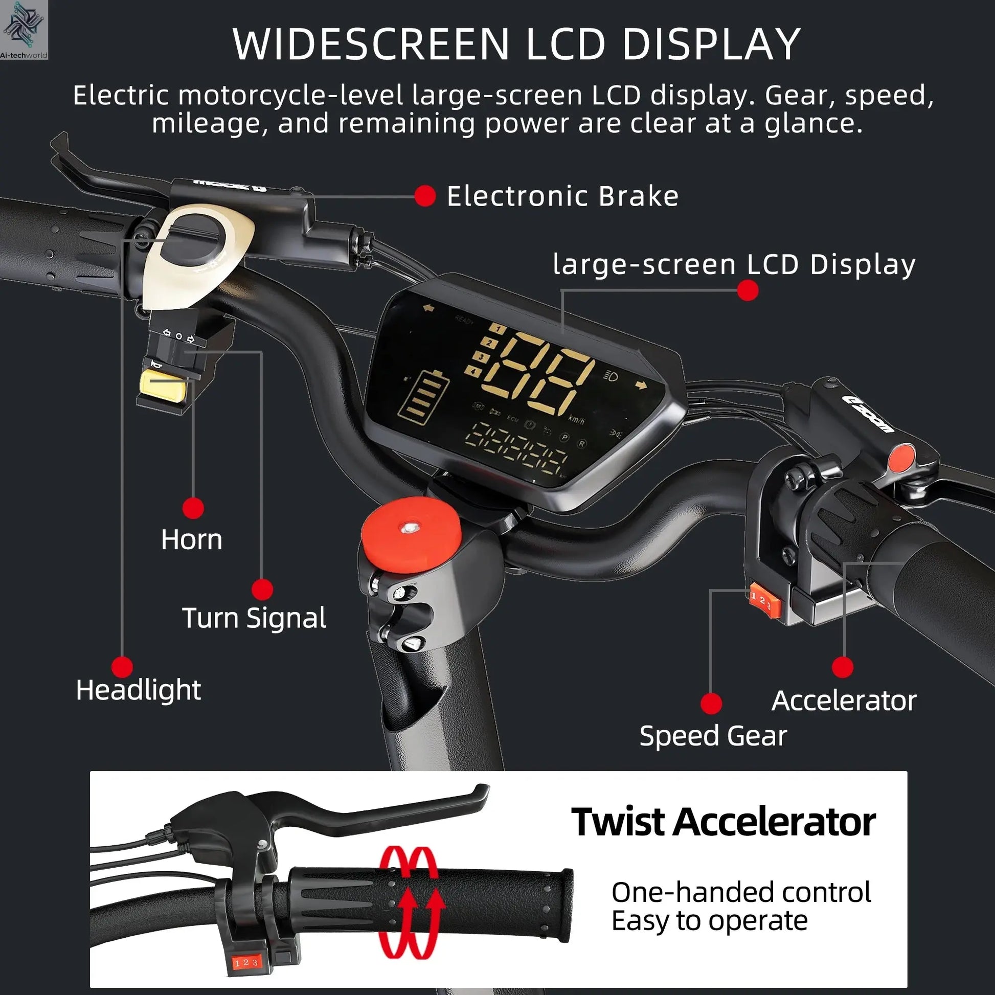 [8 models]10/11 Inch 48V-72V 1000W-6000W Electric Scooter 50-85km/h Fast E Scooter Off Road Electric Kick Scooter Foldable Adult Ai-TechWorld 