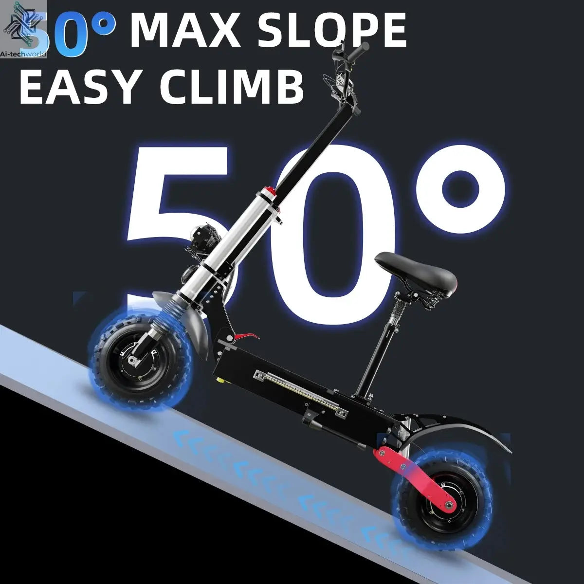 [8 models]10/11 Inch 48V-72V 1000W-6000W Electric Scooter 50-85km/h Fast E Scooter Off Road Electric Kick Scooter Foldable Adult Ai-TechWorld 