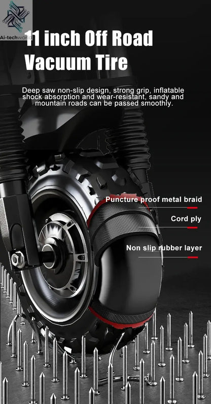[8 models]10/11 Inch 48V-72V 1000W-6000W Electric Scooter 50-85km/h Fast E Scooter Off Road Electric Kick Scooter Foldable Adult Ai-TechWorld 