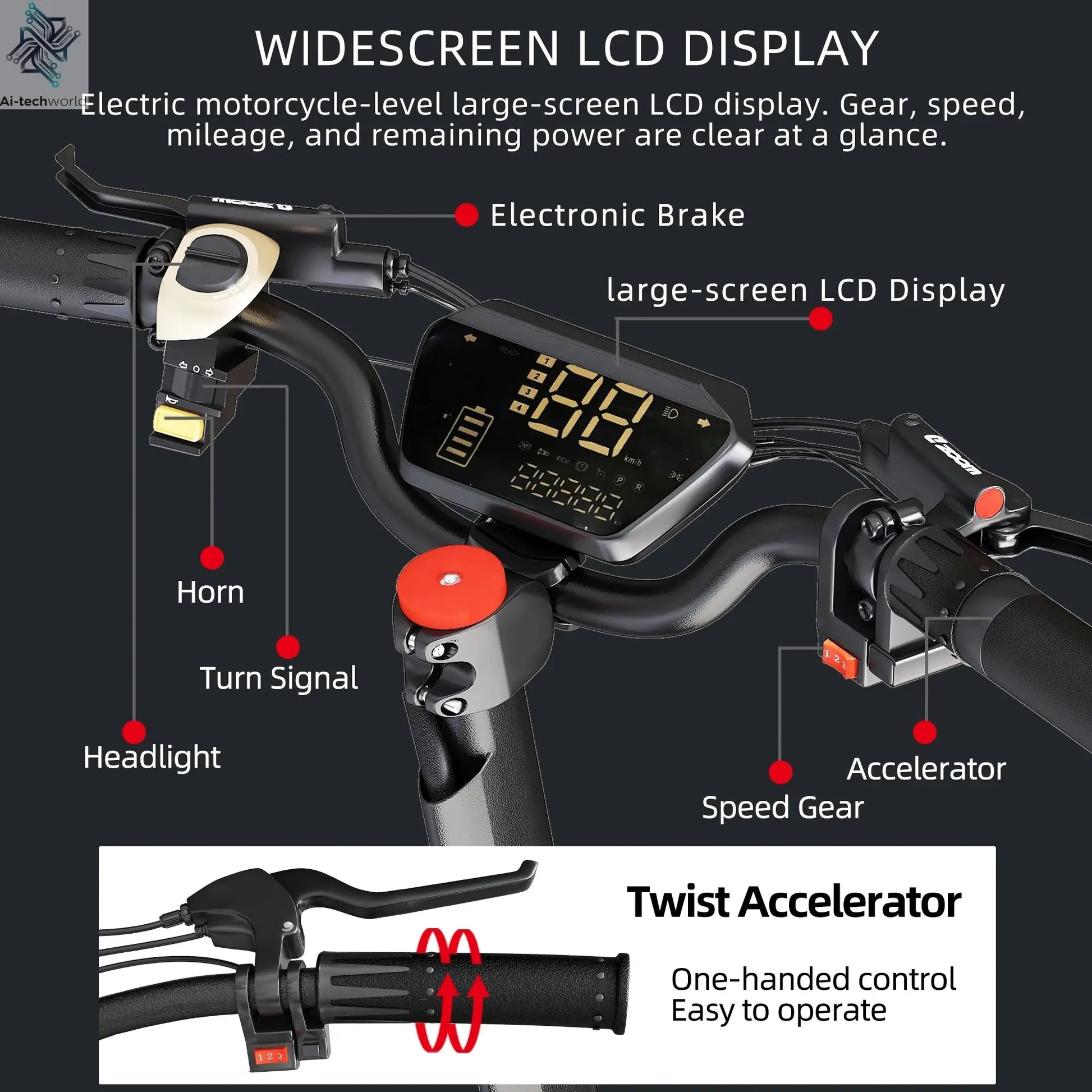 [8 models]10/11 Inch 48V-72V 1000W-6000W Electric Scooter 50-85km/h Fast E Scooter Off Road Electric Kick Scooter Foldable Adult Ai-TechWorld 