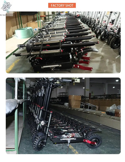 [8 models]10/11 Inch 48V-72V 1000W-6000W Electric Scooter 50-85km/h Fast E Scooter Off Road Electric Kick Scooter Foldable Adult Ai-TechWorld 