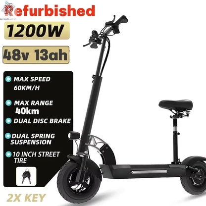 [8 models]10/11 Inch 48V-72V 1000W-6000W Electric Scooter 50-85km/h Fast E Scooter Off Road Electric Kick Scooter Foldable Adult Ai-TechWorld 