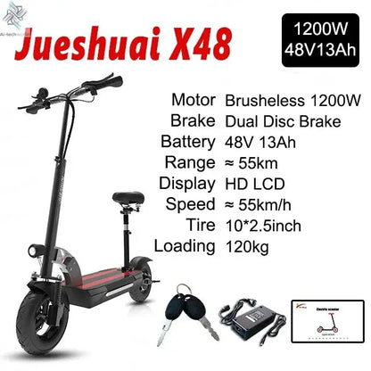 [8 models]10/11 Inch 48V-72V 1000W-6000W Electric Scooter 50-85km/h Fast E Scooter Off Road Electric Kick Scooter Foldable Adult Ai-TechWorld 