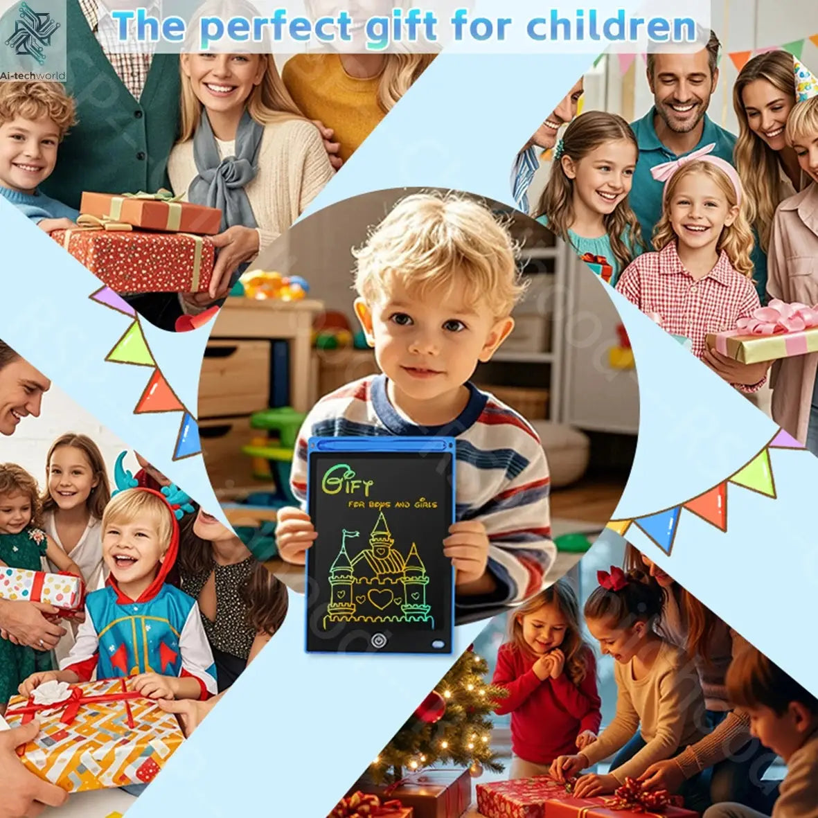 8.5 Inch LCD Writing Tablet Digital Drawing Tablet Handwriting Pads Portable Electronic Tablet Board For 3 4 5 6 7 8 Years kids - Ai-TechWorld