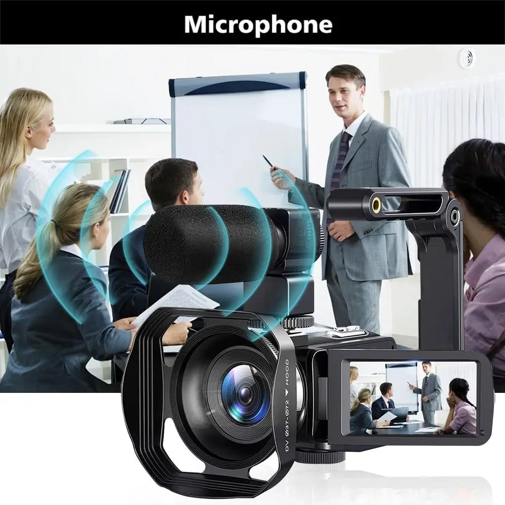 8K Video Camera 64MP Digital Video Camera 18X igital Zoom Camera Recorder 3 Inch LCD Touch Screen Portable Recording Camcorder - Ai - TechWorld