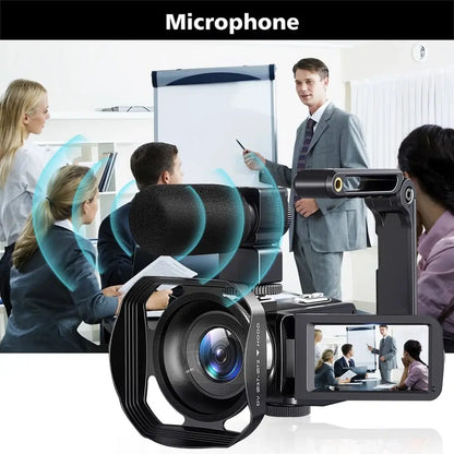 8K Video Camera 64MP Digital Video Camera 18X igital Zoom Camera Recorder 3 Inch LCD Touch Screen Portable Recording Camcorder - Ai - TechWorld