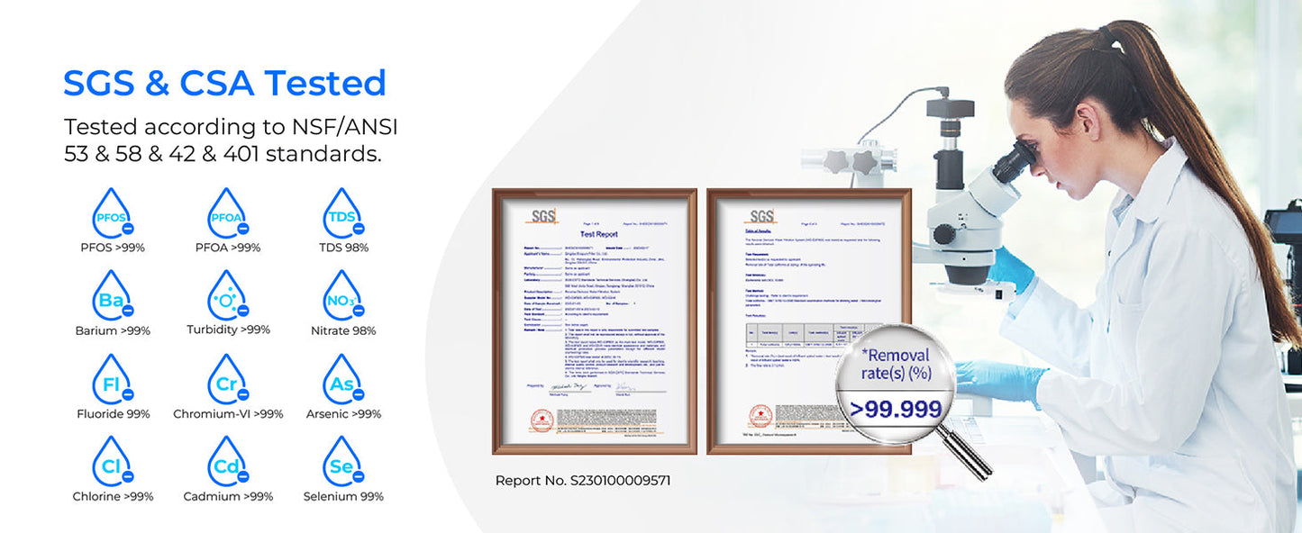 Waterdrop G3P800 Reverse Osmosis System, 800 GPD Fast Flow, NSF/ANSI 42 & 53 & 58 & 372 Certified, 3:1 Pure to Drain Ai-TechWorld 