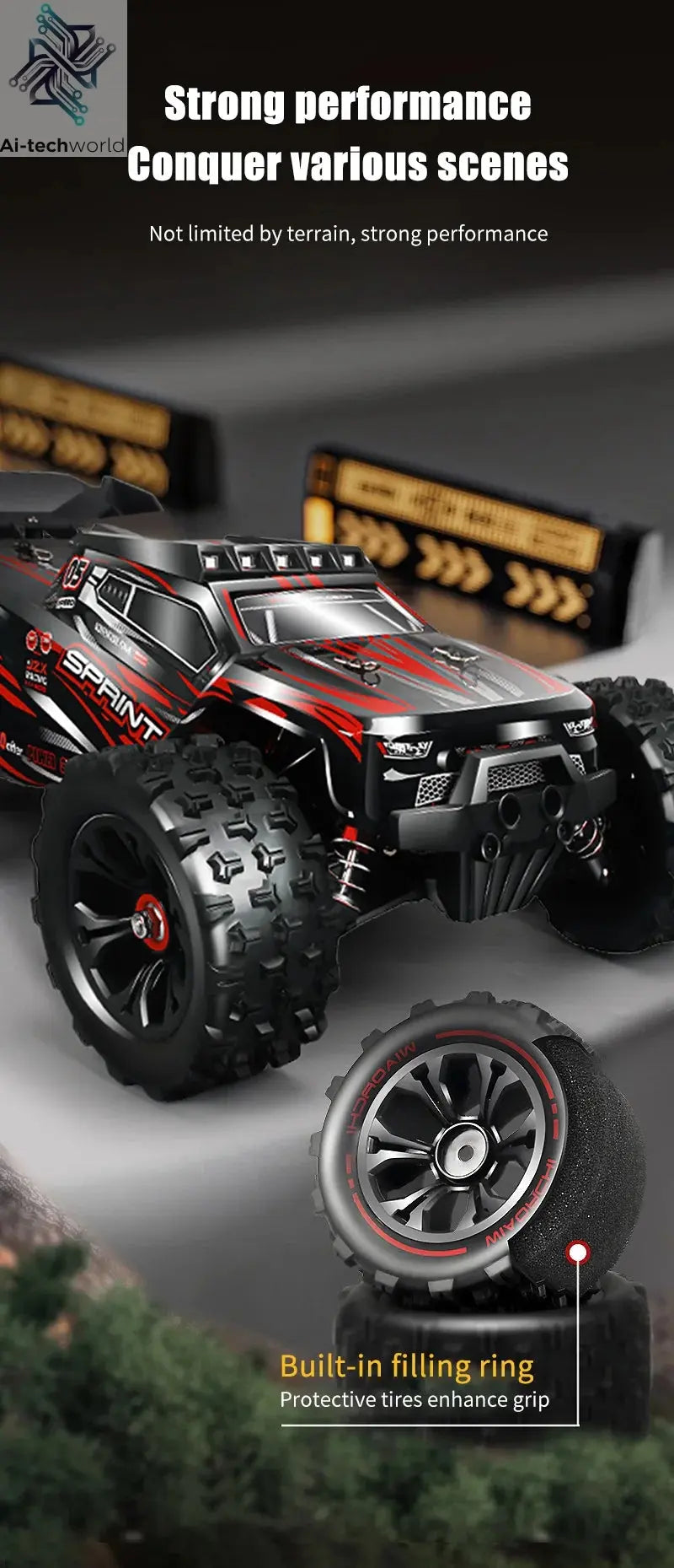 9522PRO 85KM/H High-speed RC Car Brushless Four-wheel Drive Off-road Drift 1:16 Professional Racing Car 9522 50KM/H Boy's Toy Ai-TechWorld 