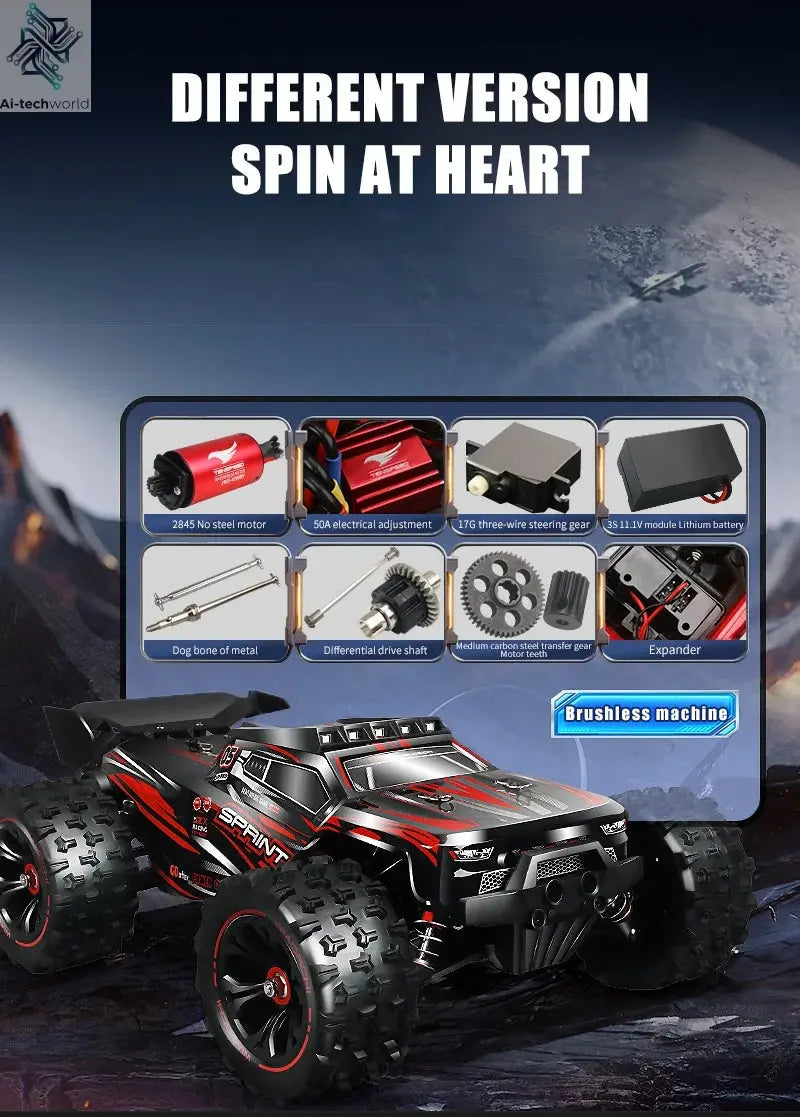 9522PRO 85KM/H High-speed RC Car Brushless Four-wheel Drive Off-road Drift 1:16 Professional Racing Car 9522 50KM/H Boy's Toy Ai-TechWorld 