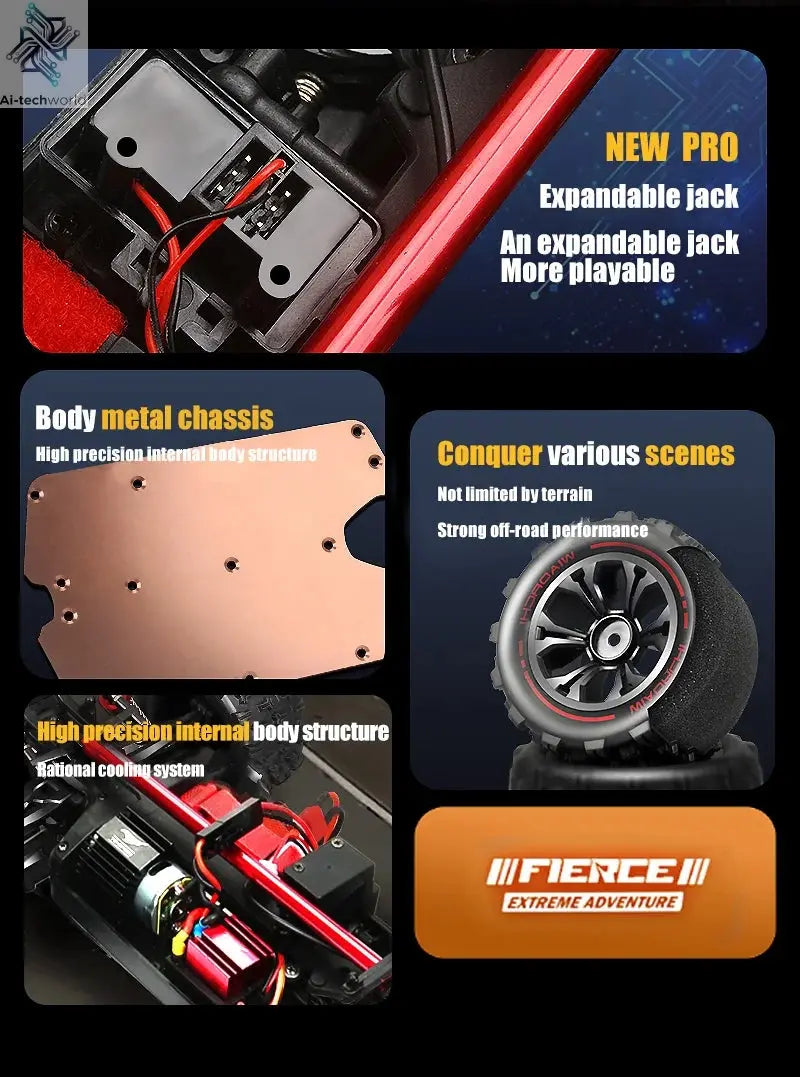 9522PRO 85KM/H High-speed RC Car Brushless Four-wheel Drive Off-road Drift 1:16 Professional Racing Car 9522 50KM/H Boy's Toy Ai-TechWorld 