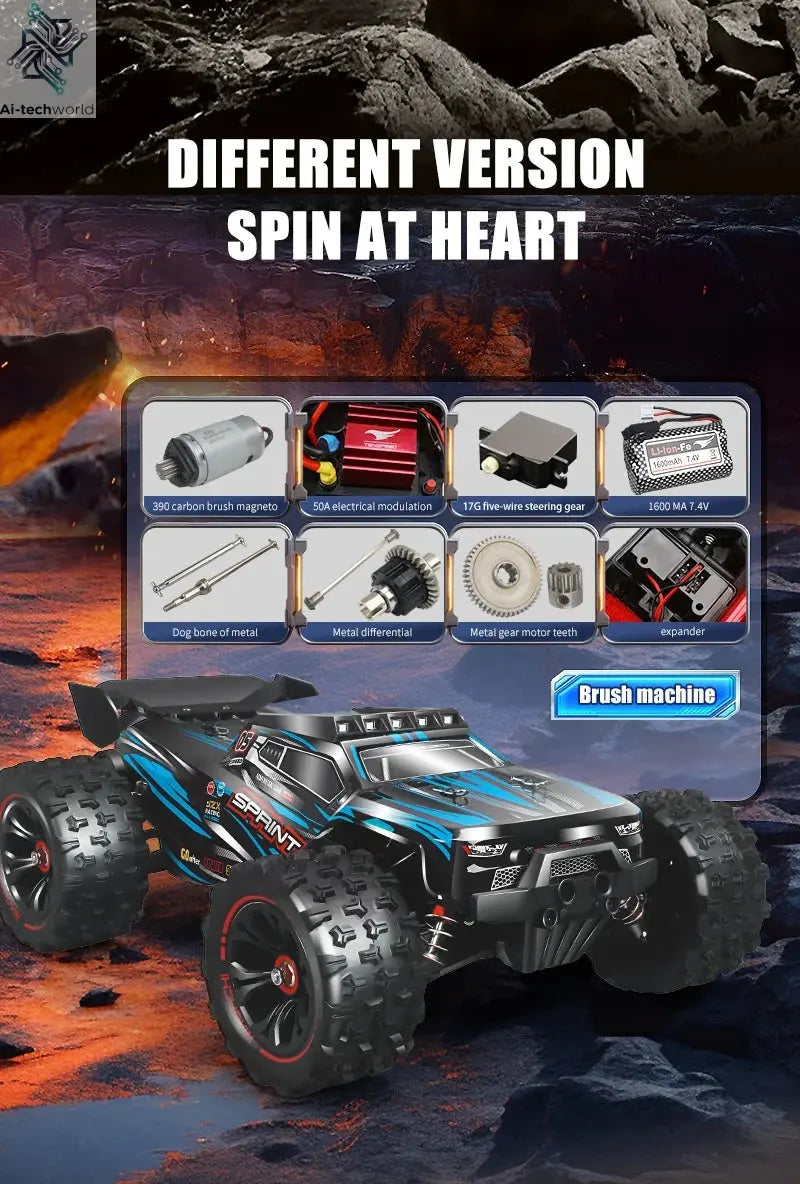 9522PRO 85KM/H High-speed RC Car Brushless Four-wheel Drive Off-road Drift 1:16 Professional Racing Car 9522 50KM/H Boy's Toy Ai-TechWorld 