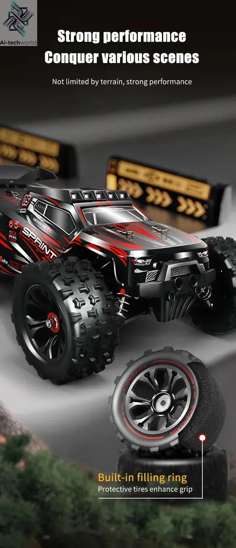 9522PRO 85KM/H High-speed RC Car Brushless Four-wheel Drive Off-road Drift 1:16 Professional Racing Car 9522 50KM/H Boy's Toy Ai-TechWorld 
