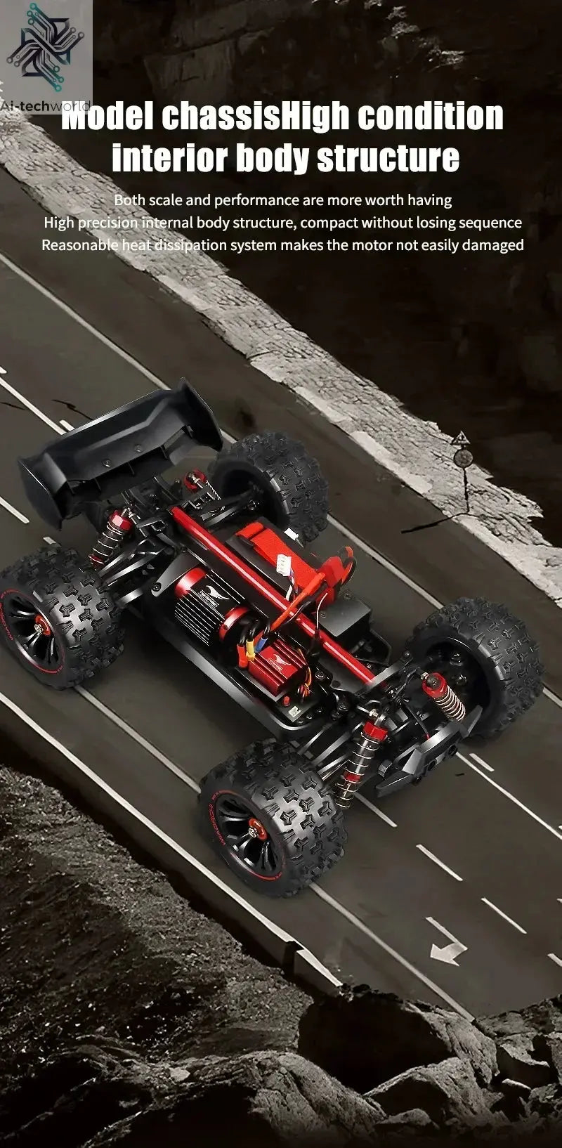 9522PRO 85KM/H High-speed RC Car Brushless Four-wheel Drive Off-road Drift 1:16 Professional Racing Car 9522 50KM/H Boy's Toy Ai-TechWorld 