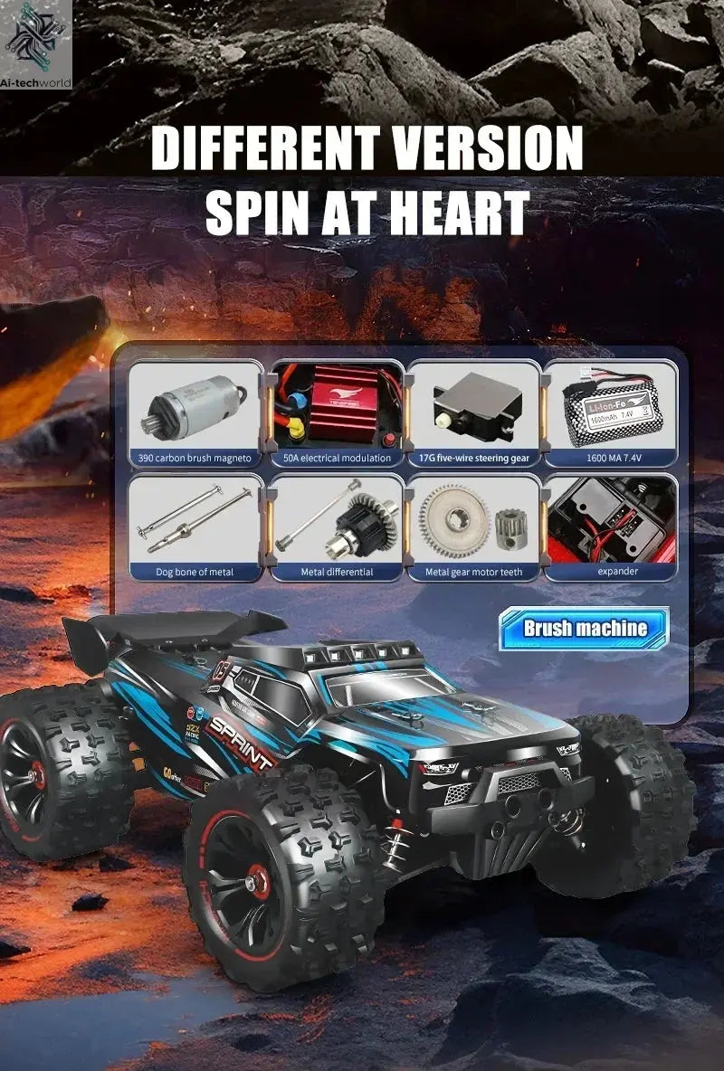 9522PRO 85KM/H High-speed RC Car Brushless Four-wheel Drive Off-road Drift 1:16 Professional Racing Car 9522 50KM/H Boy's Toy Ai-TechWorld 