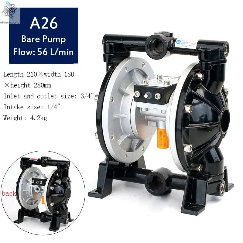 A-15 Mini Air Operated Paint Pump Double Diaphragm Pressure-stabilized Diaphragm pump Mini Pneumatic Diaphragm Paint Pumps Ai-TechWorld 