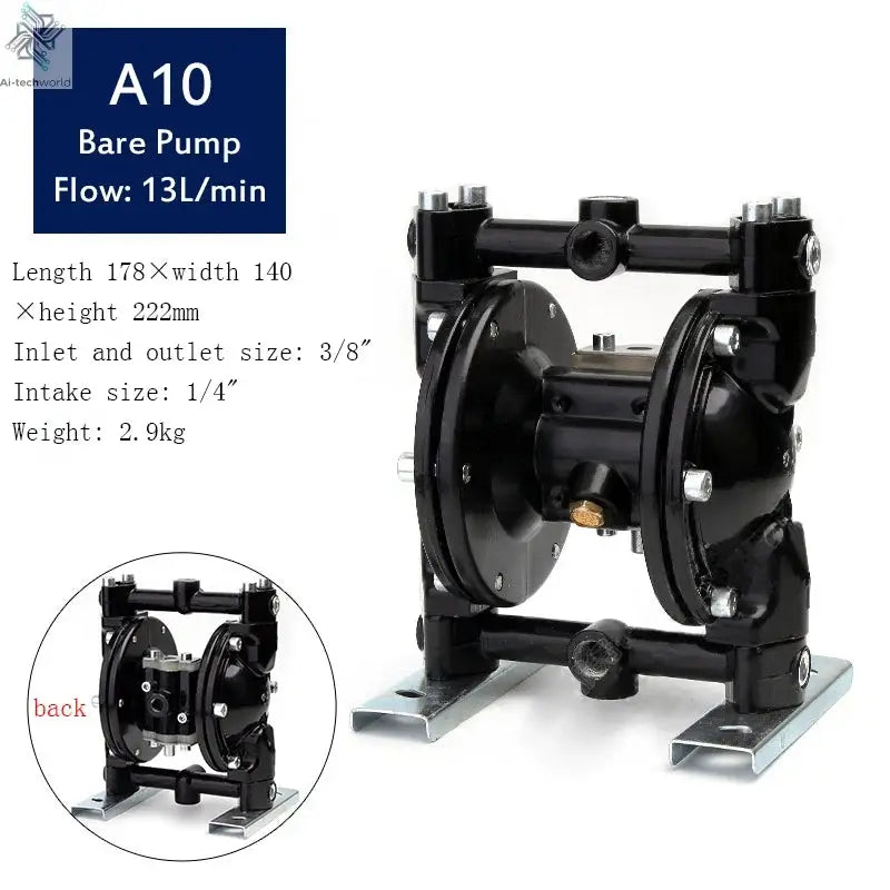 A-15 Mini Air Operated Paint Pump Double Diaphragm Pressure-stabilized Diaphragm pump Mini Pneumatic Diaphragm Paint Pumps Ai-TechWorld 