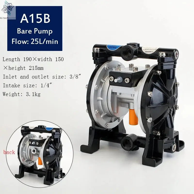 A-15 Mini Air Operated Paint Pump Double Diaphragm Pressure-stabilized Diaphragm pump Mini Pneumatic Diaphragm Paint Pumps Ai-TechWorld 