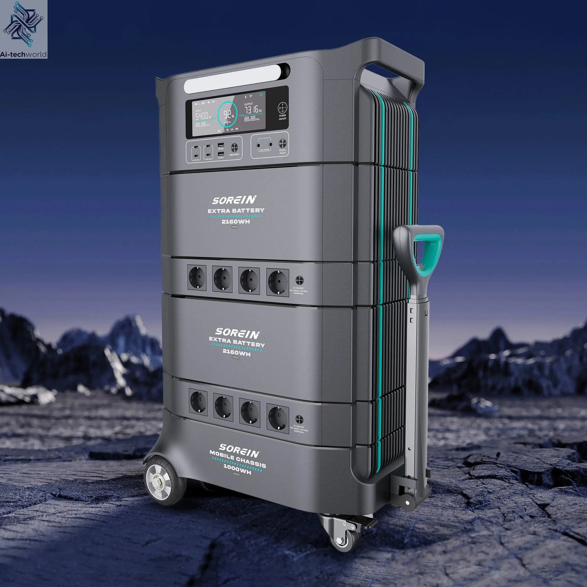 A Safer Outdoor Home Solar Energy System AC 220v Lithium Ups Solar Backup 5000Wh 5000w Portable Power Station With Solar Panels - Ai-TechWorld