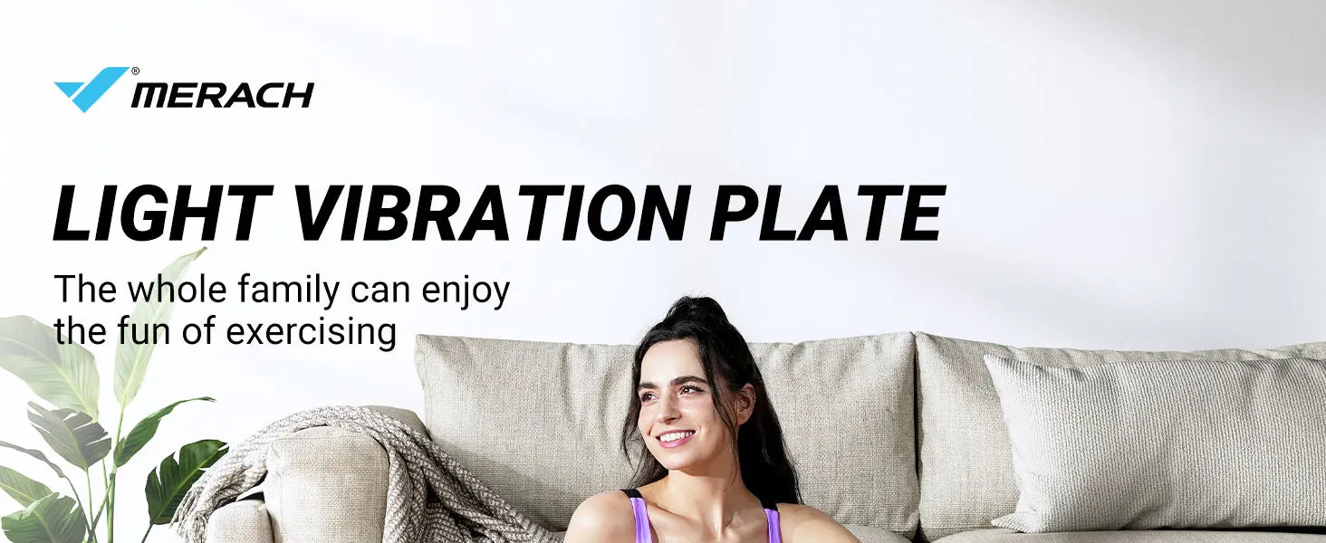 MERACH Vibration Plate Exercise Machine with Light Whole Body Workout Power Vibrate Platform Vibration Plate Lymphatic Drainage Ai-TechWorld 