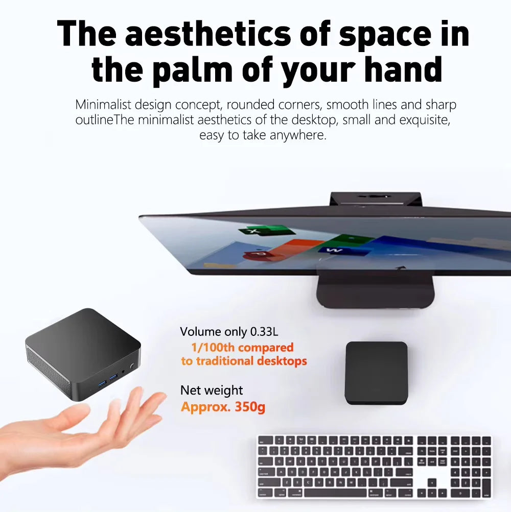 2025 Portable i9 Mini PC Computer Windows 11 Intel Core i9 8950HK 16GB 1TB Gaming Computer Dual-Band WiFi 6-Core Mini Desktop PC Ai-TechWorld 