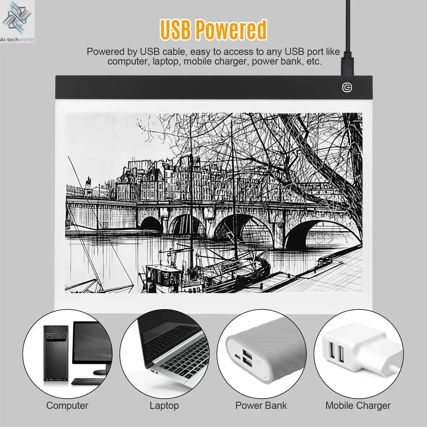 A3 LED Light Pad for Diamond Painting Translucent Drawing Board USB Powered Digital Graphics Tablet for Art Animation Sketching - Ai-TechWorld