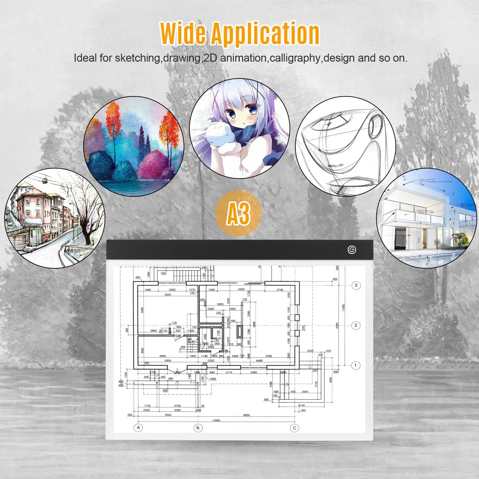 A3 LED Light Pad for Diamond Painting Translucent Drawing Board USB Powered Digital Graphics Tablet for Art Animation Sketching - Ai-TechWorld