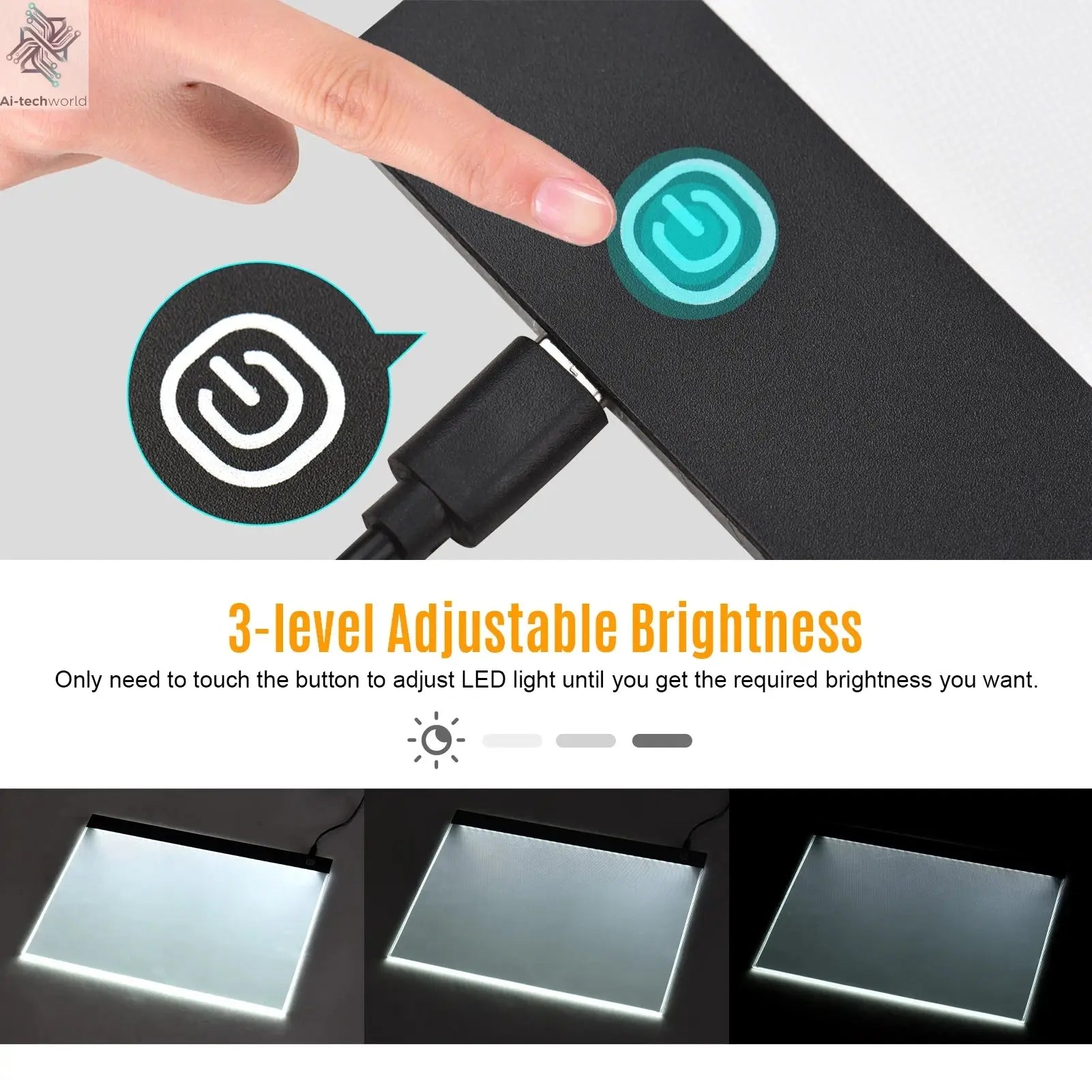 A3 LED Light Pad for Diamond Painting Translucent Drawing Board USB Powered Digital Graphics Tablet for Art Animation Sketching - Ai-TechWorld